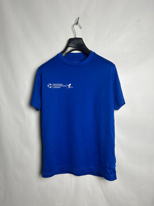 Asics Blue Big Logo Round Neck - Large