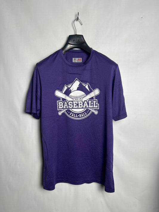 A4.com Big Logo Purple Round Neck - Medium