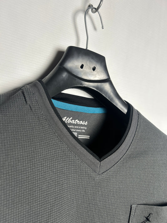 Albatrass Grey V Neck - Large