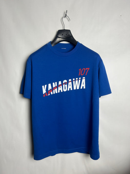 Kanagawa Big Logo Blue Round Neck - Large
