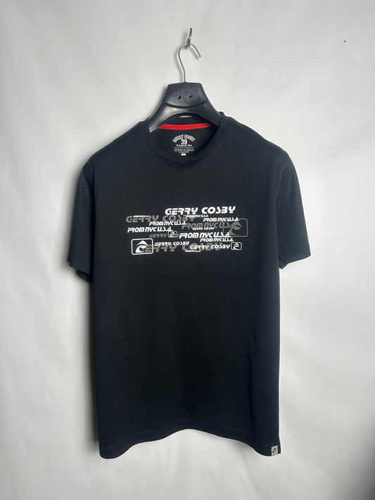 Gerry Cosby Big Logo Black Round Neck - Large