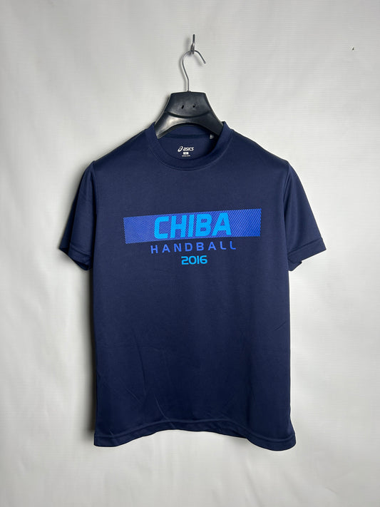 Asics Blue Big Logo Round Neck - Medium