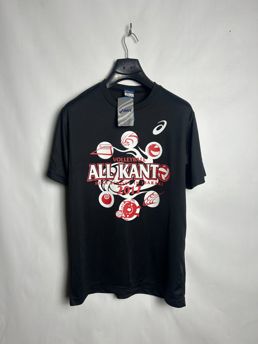 Asics Big Logo Black Round Neck - XL