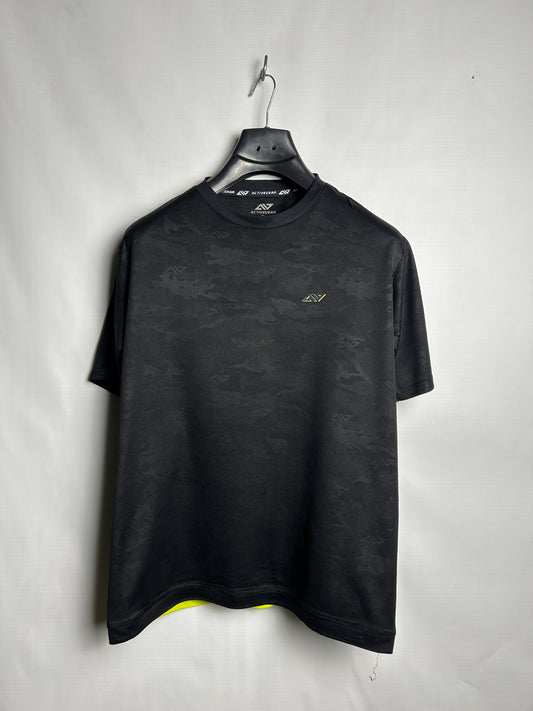 Active Gear Black Round Neck - Large