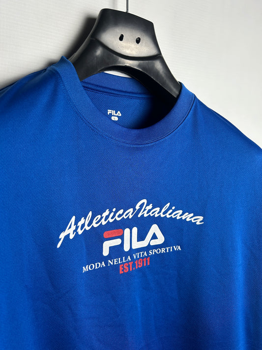 Fila Big Logo Blue Round Neck - Large