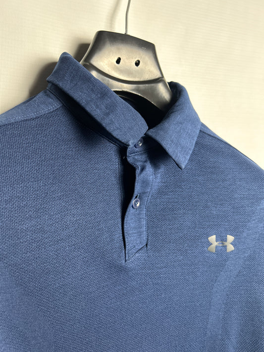 Under Armour Heat Gear Blue Polo - LG