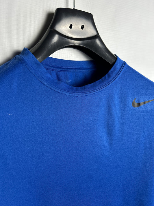Nike Dri Fit Blue Round Neck - Large