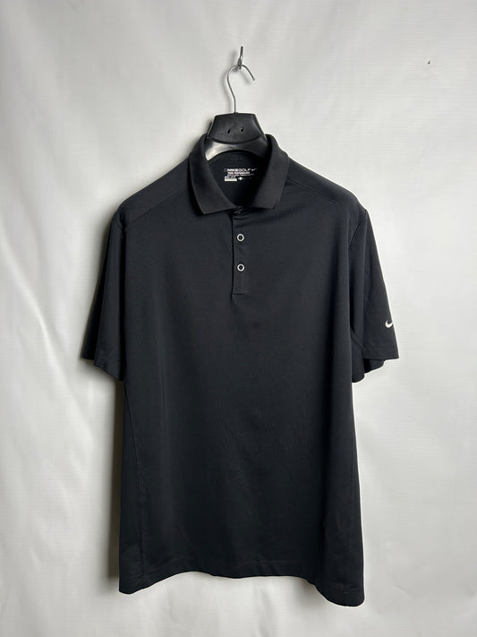 Nike Golf Dri Fit Black Polo - Large