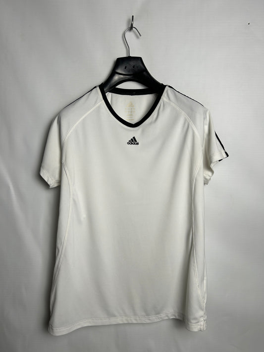 Adidas White Round Neck - Medium