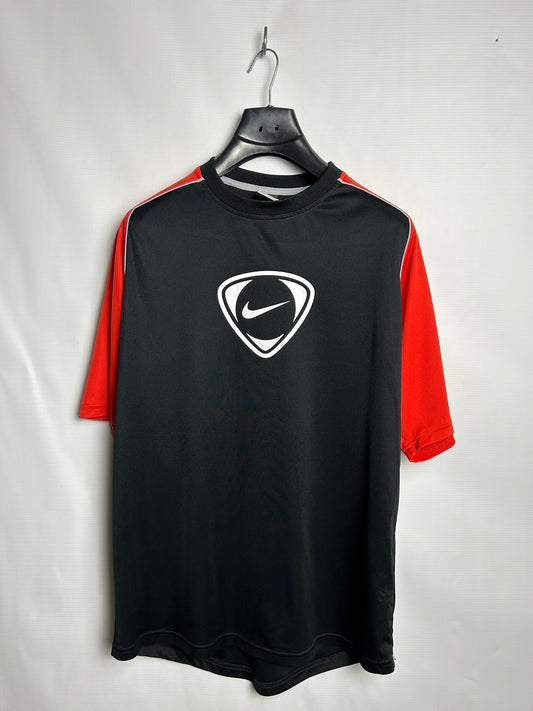 Nike Big Logo Black Round Neck - Medium