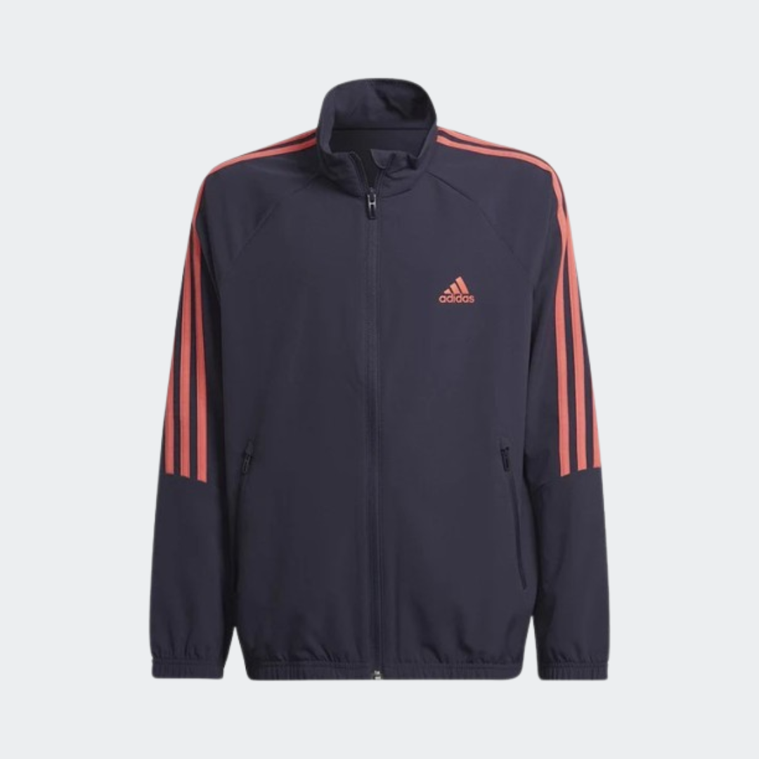 Adidas IZB52 Kids Woven Set Up Jersey Top and Bottom Set
