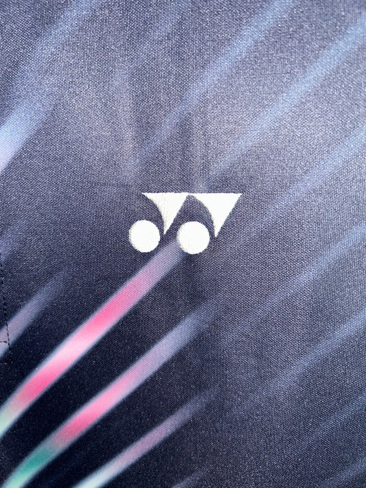 Yonex Black & Multi-Lines Polo - Large