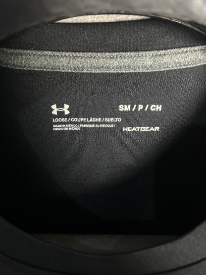 Under Armour Black Round Neck Tee - Medium