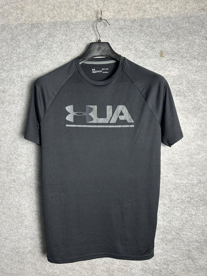 Under Armour Black Round Neck Tee - Medium