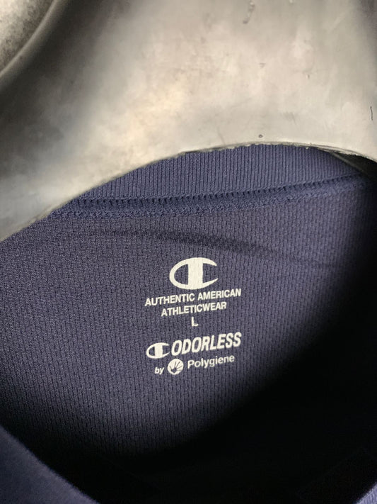 Champion Navy Blue Round Tee - Large