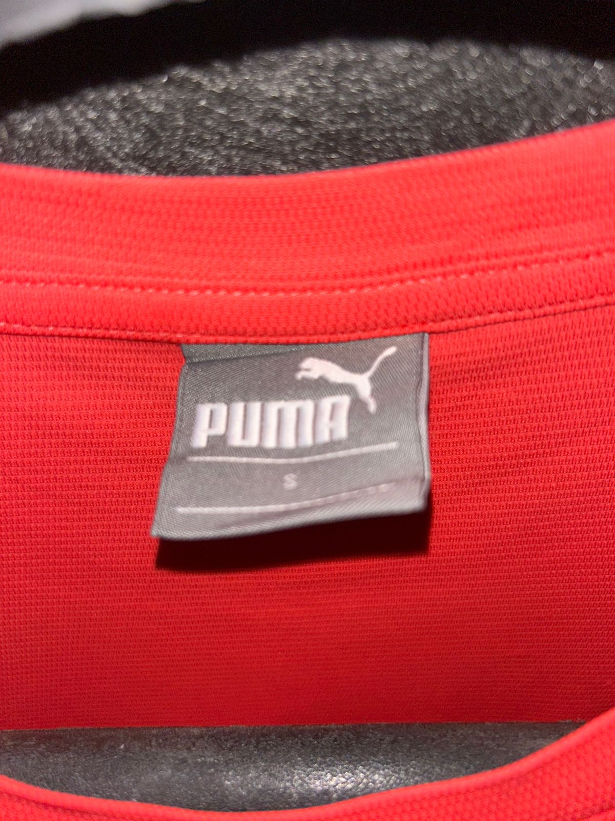 Puma Red Round Neck Tee - Small