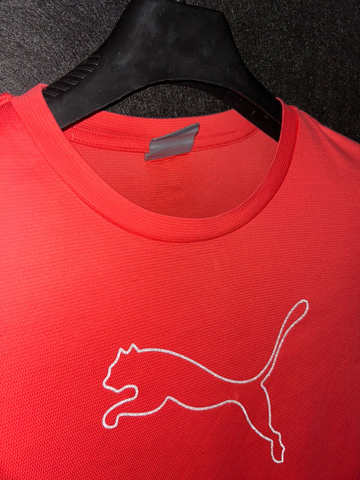 Puma Red Round Neck Tee - Small