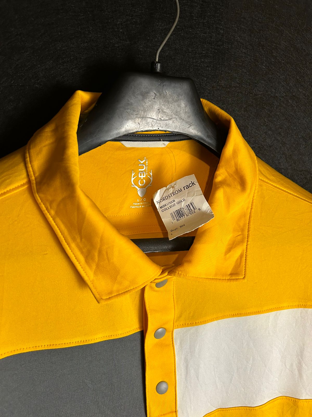 Nordstrom Rack College Gold Polo - Large