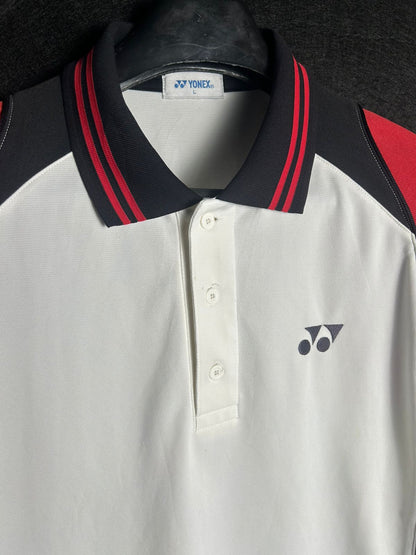 Yonex White & Red Polo - Large