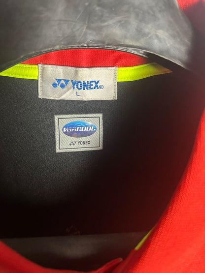 Yonex Red Printed Polo - Large