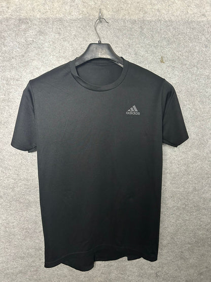 Adidas Plain Black Round Neck - Large