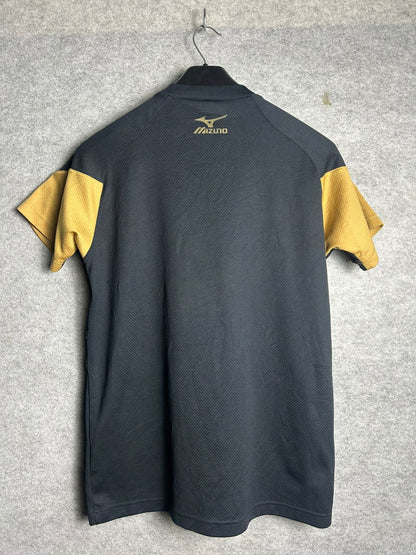 Mizuno Black & Golden Doted V Tee - Large