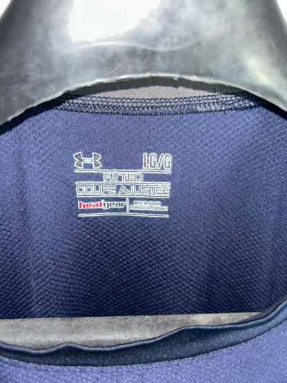 Under Armour HeatGear Fitted Berry Blue Round Tee - XL