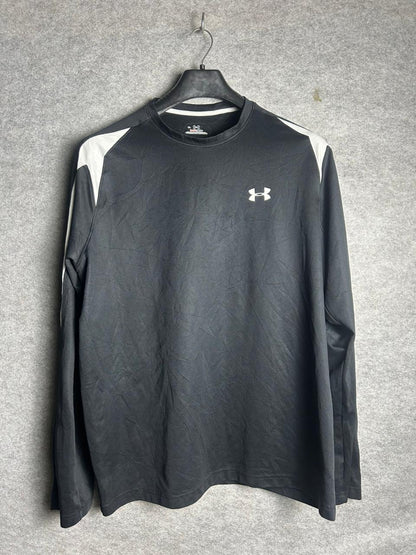 Under Armour Heat Gear Black/White Full Sleeves - XL