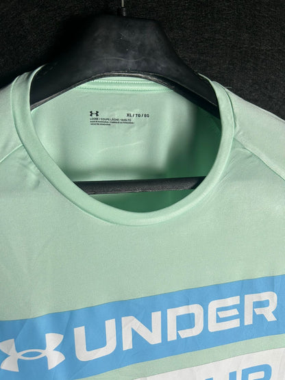 Under Armour Loose Light Grayish Green Round Tee - XL
