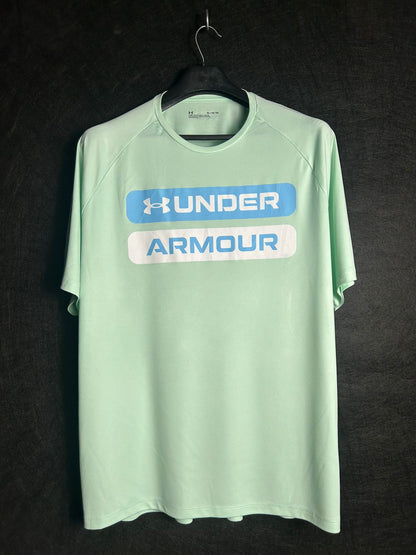 Under Armour Loose Light Grayish Green Round Tee - XL
