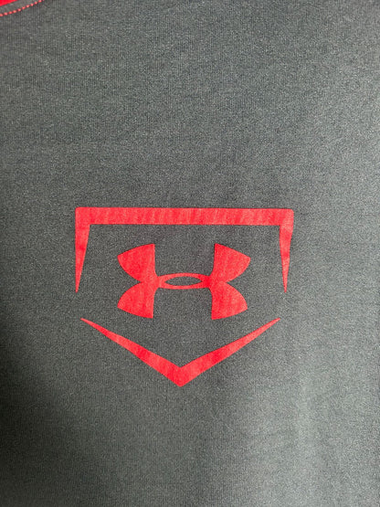 Under Armour Loose Black & Red Back Baseball Logo - XL