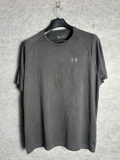 Under Armour Loose Heatgear Gray Textured Tee - XL