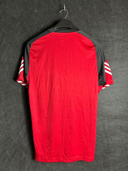 Adidas Climalite Red/Black/White Tee - Medium