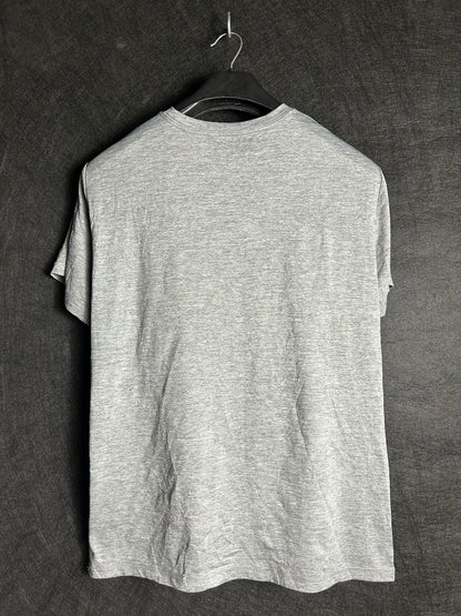Adidas ClimaLite Light Gray Big Logo Round T Shirt - XL