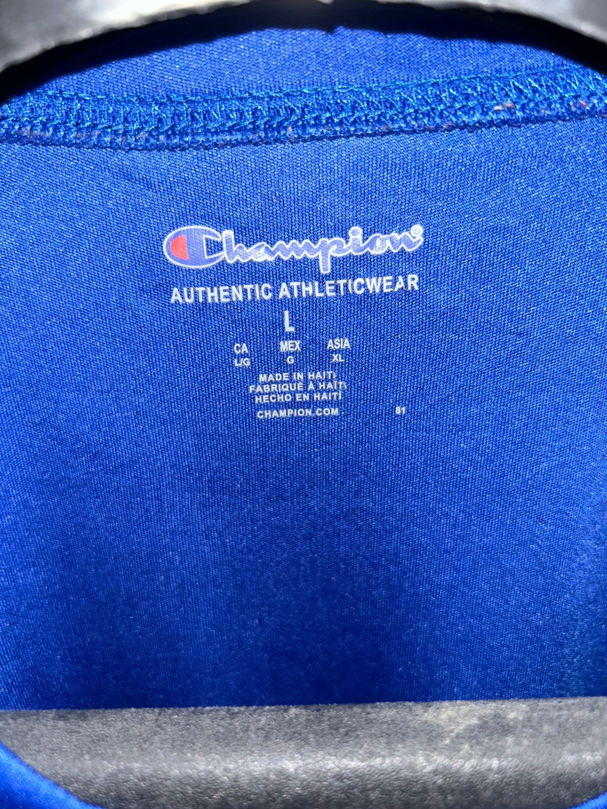 Champion Royal Blue Round Tee - Large