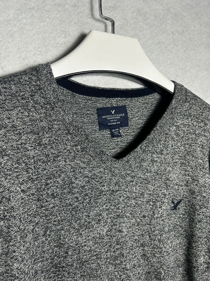 American Eagle Light Gray Sweater - XL