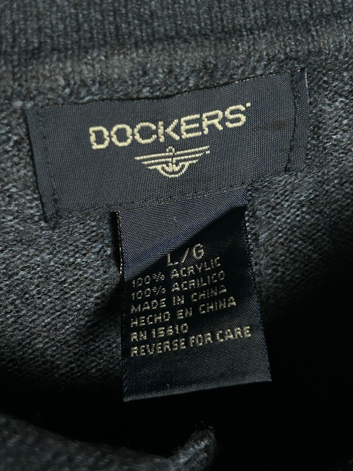 Dockers Dark Blue Polo Sweatshirt - Large