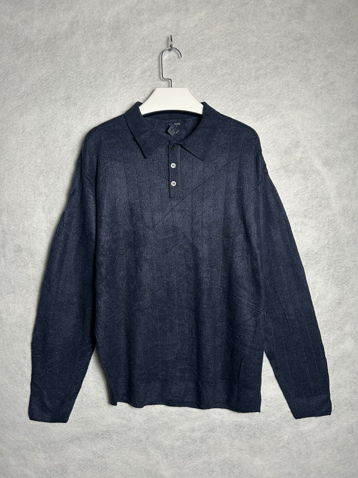 Dockers Dark Blue Polo Sweatshirt - Large