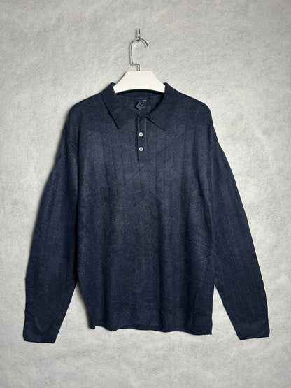 Dockers Dark Blue Polo Sweatshirt - Large