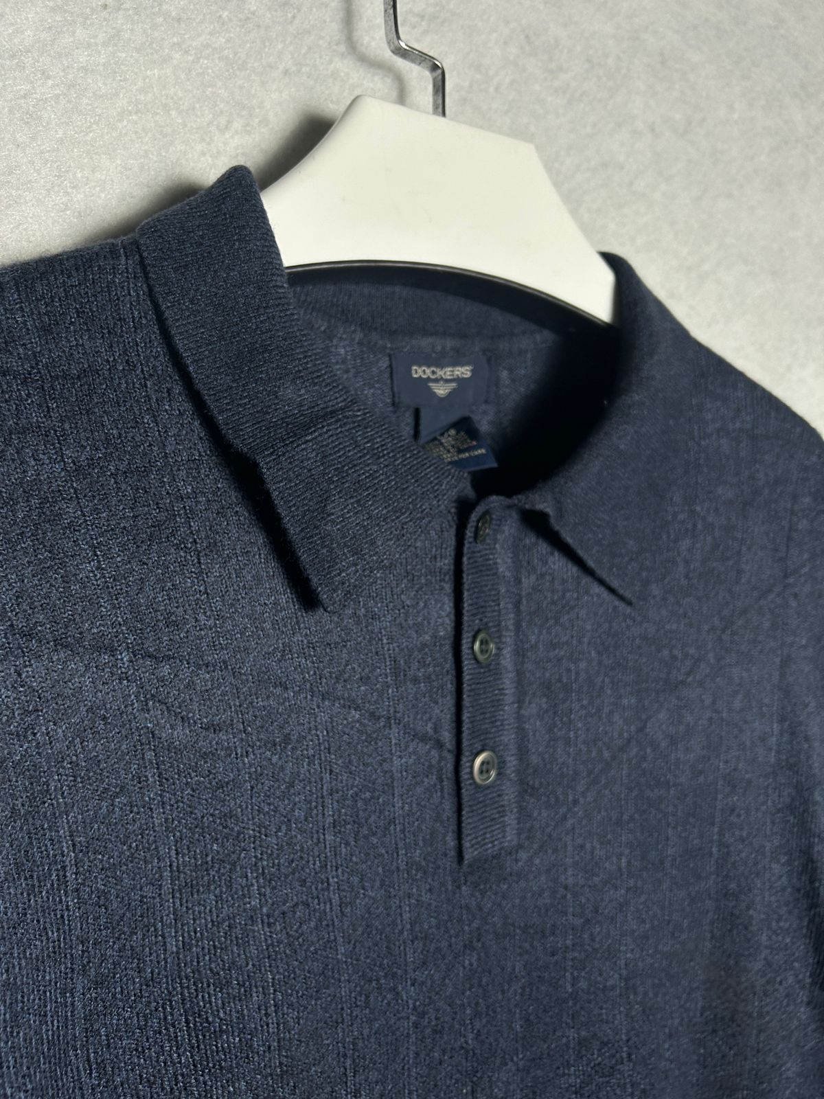 Dockers Dark Blue Polo Sweatshirt - Large