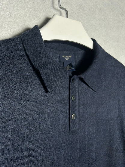 Dockers Dark Blue Polo Sweatshirt - Large