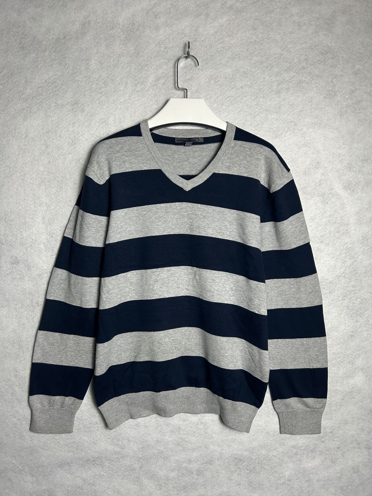 Old Navy Light Gray & Blue Sweater - Large