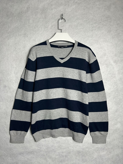 Old Navy Light Gray & Blue Sweater - Large