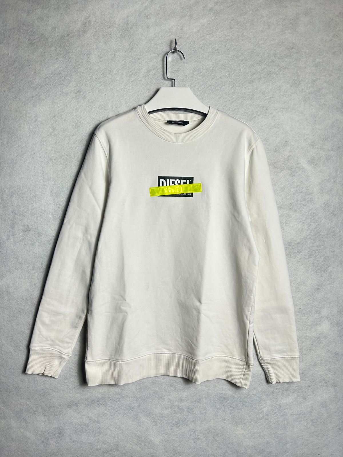 Diesel Cream White Sweatshirt - Medium