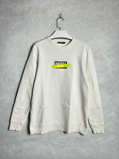 Diesel Cream White Sweatshirt - Medium