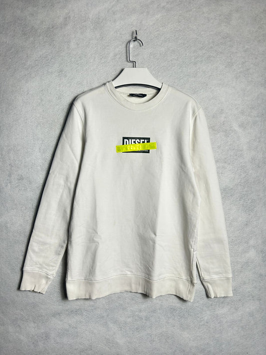 Diesel Cream White Sweatshirt - Medium