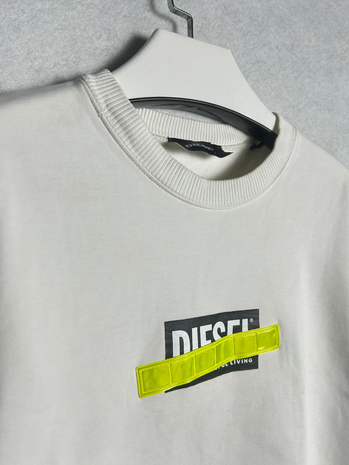 Diesel Cream White Sweatshirt - Medium