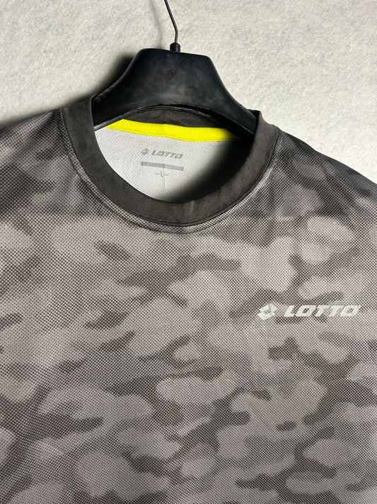 Lotto Gray Army Printed Round Tee - Large