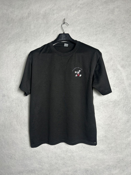Disney Black Mickey Mouse Logo Round Tee - LL