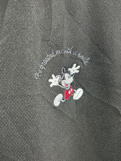 Disney Black Mickey Mouse Logo Round Tee - LL
